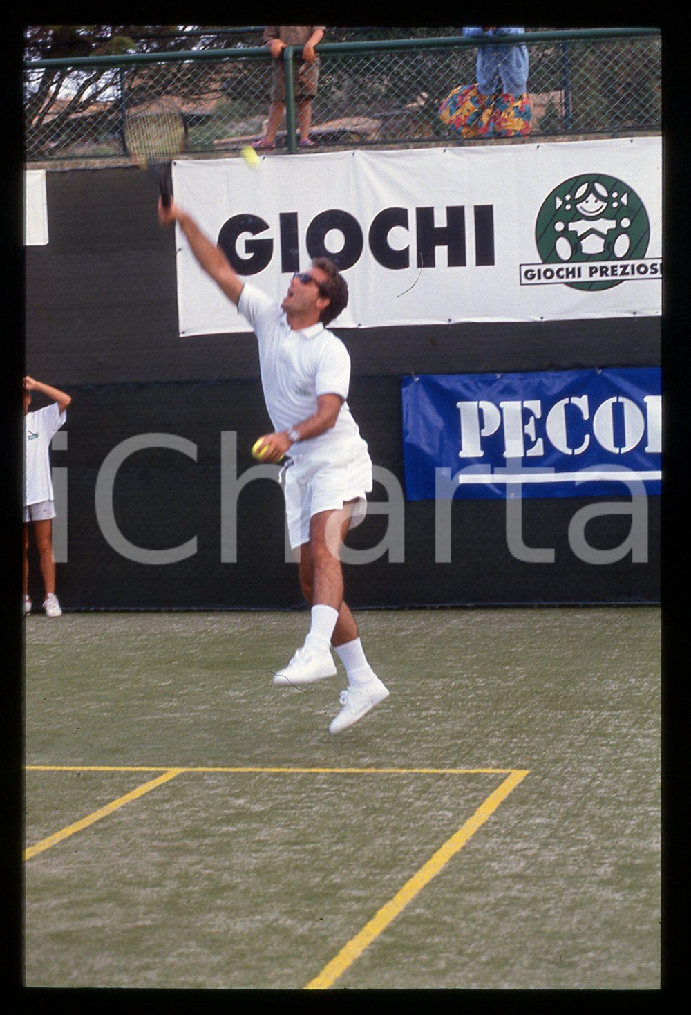 35mm vintage slide* 1995 ca SARDEGNA Alessandro CECCHI PAONE gioca a tennis 2