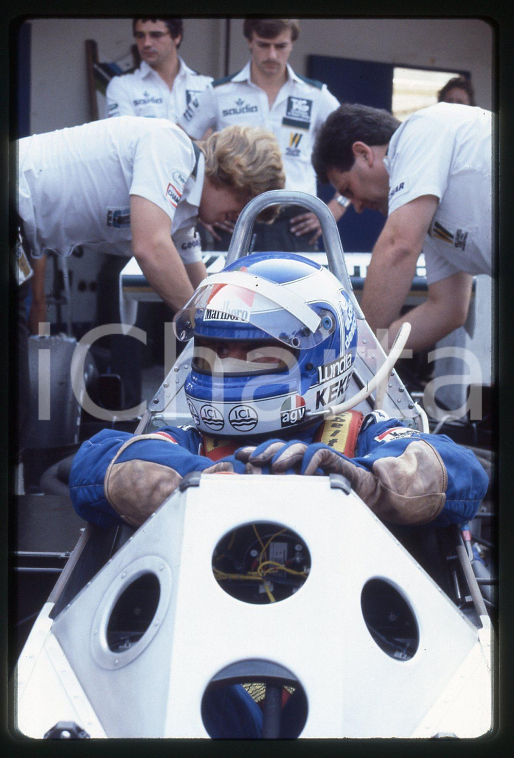 35mm vintage slide* 1982 FORMULA1 Keke ROSBERG su WILLIAMS FW08 FORD Cosworth 2