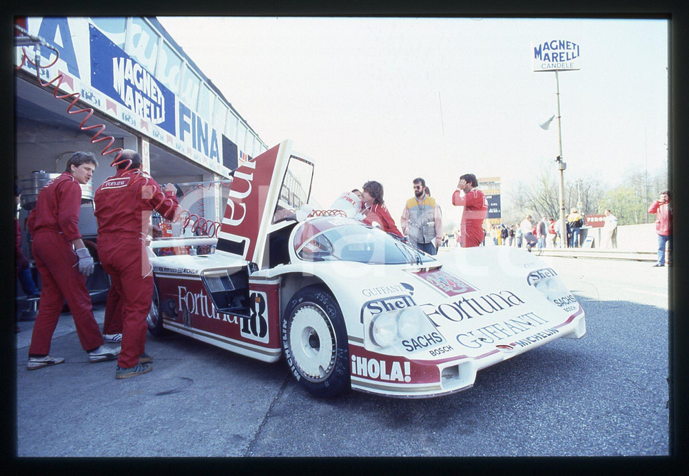 35mm vintage slide* 1986 360 KM MONZA PORSCHE 962 C Brun Motorsport Racing-Box 2