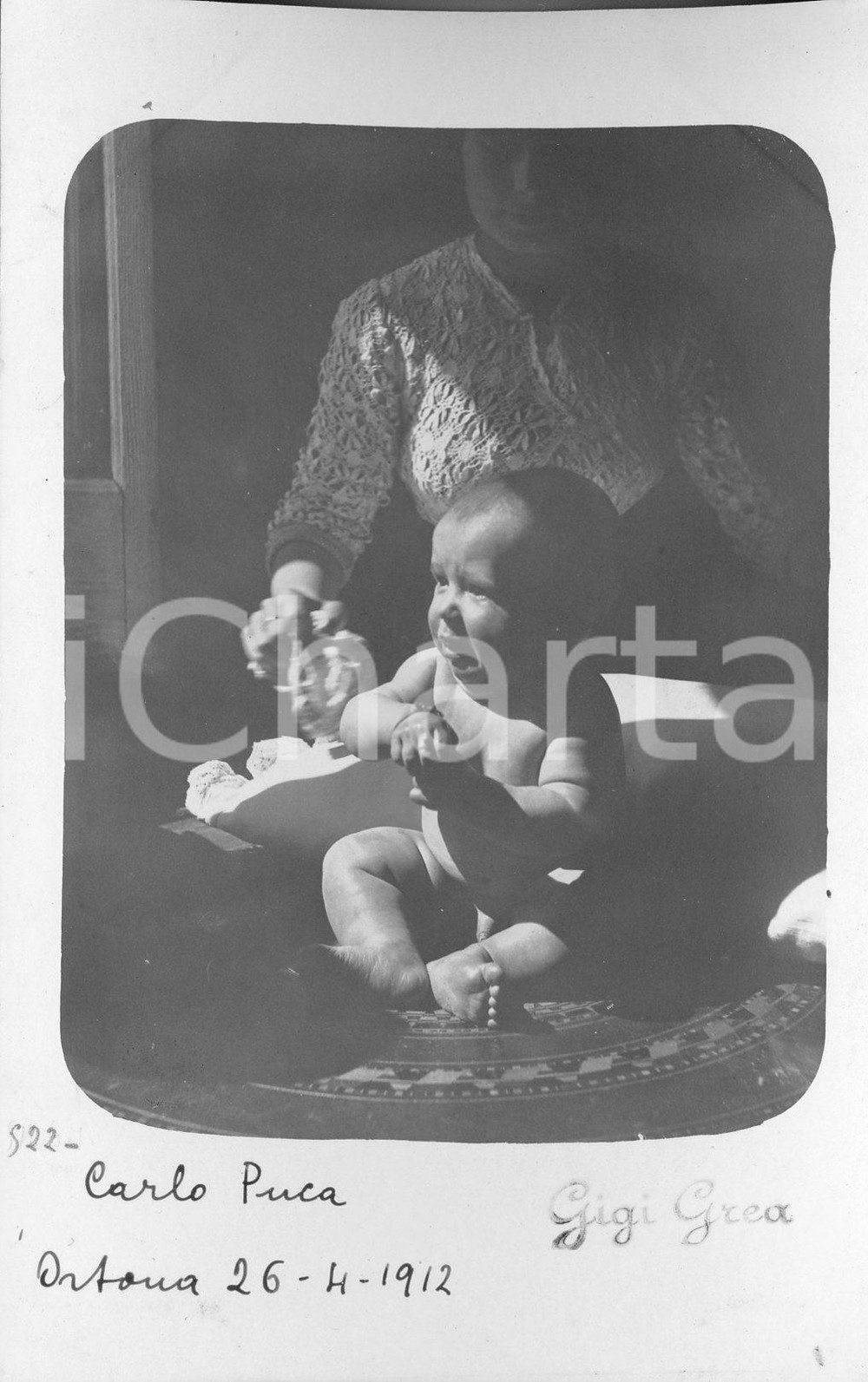 1912 ORTONA Ritratto di CARLO PUCA con la mamma  *Fotocartolina