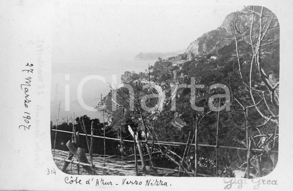 1907 Côte d'Azur verso Nice *Fotocartolina