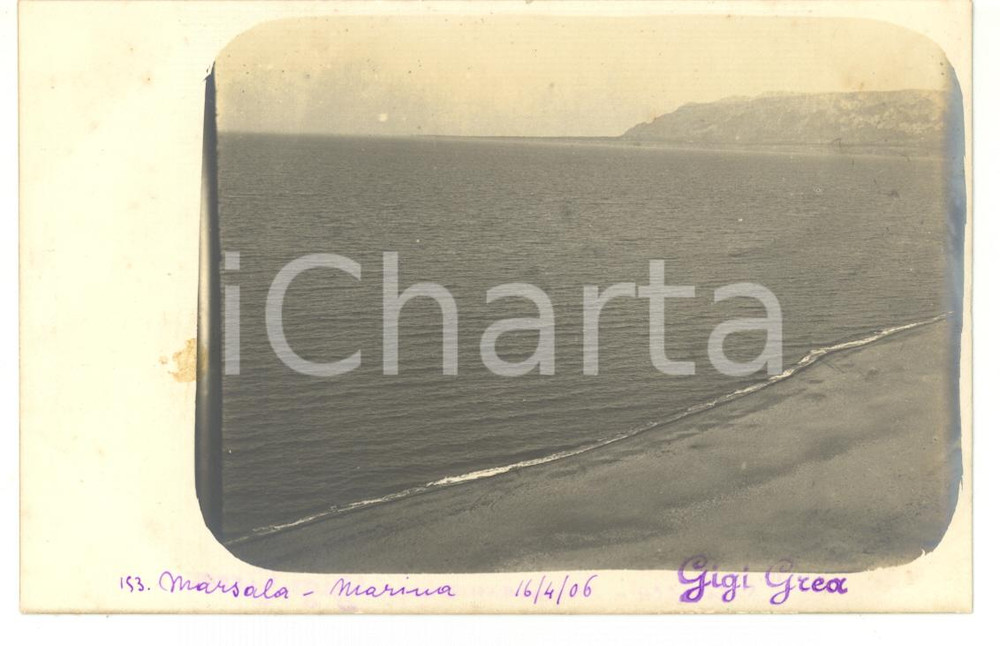 1906 MARSALA (TP) Veduta panoramica verso il mare *Fotocartolina