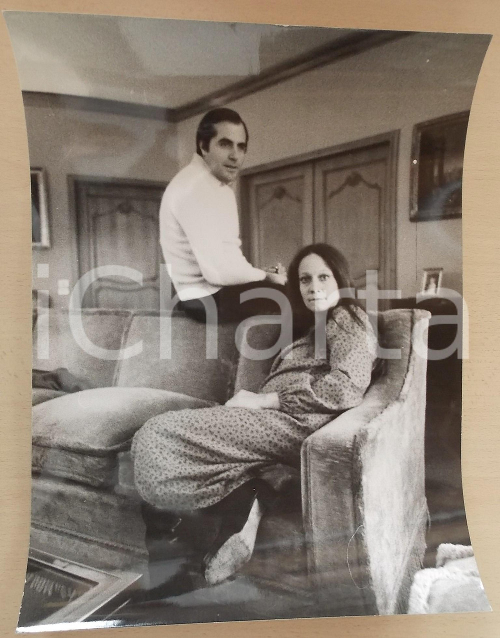 1970 ca COSTUME Carlo GIUFFRE' con la moglie Lidia PANICALI (1) Foto 30x40 cm