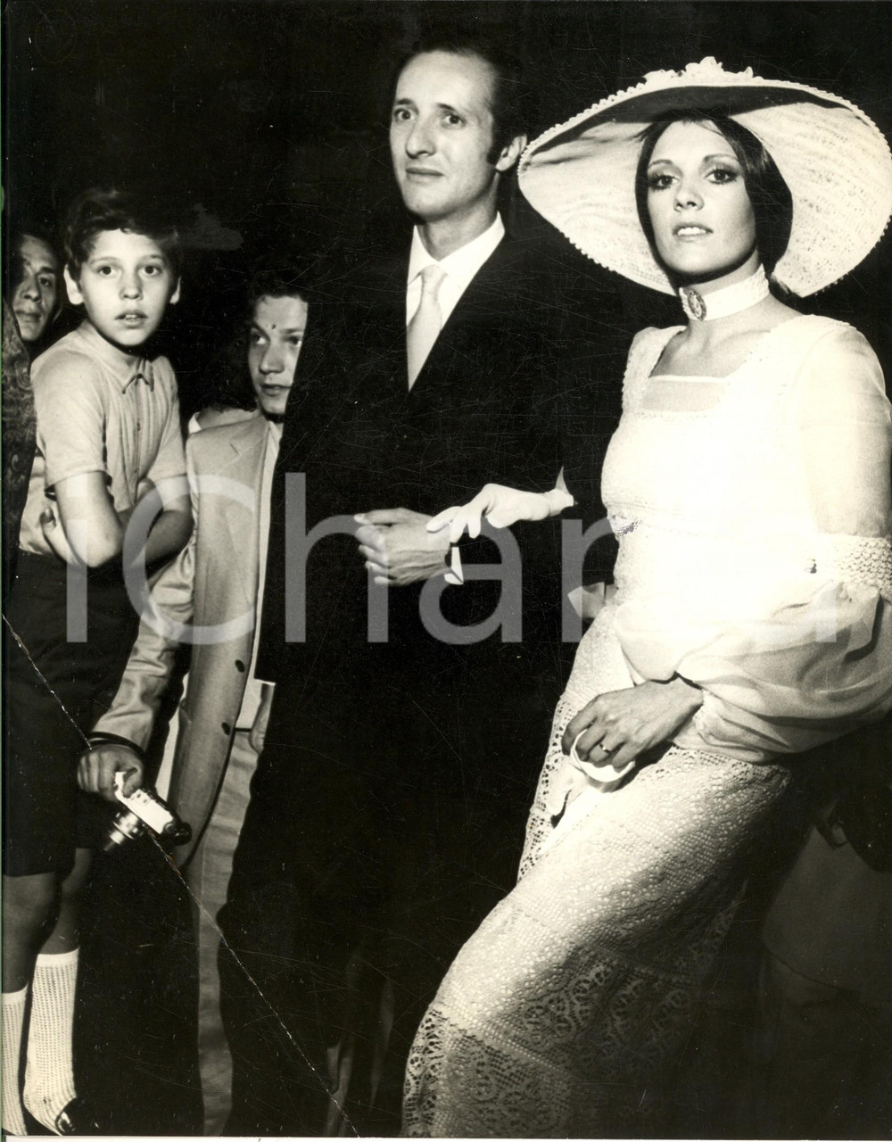 1970 MILANO Nozze Caterina CASELLI - Piero SUGAR *Fotografia 24x28 cm