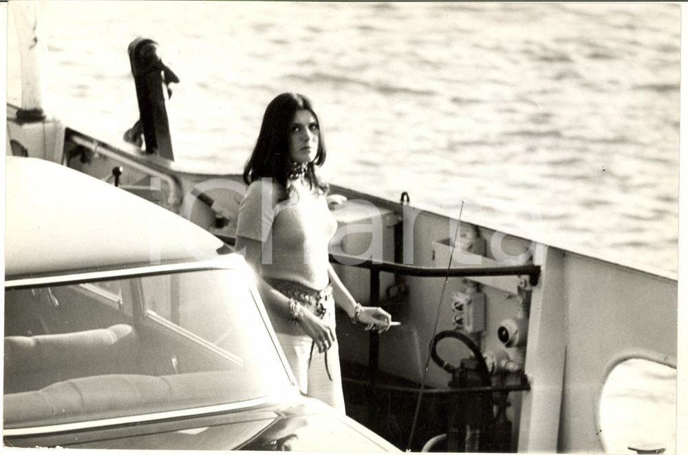 1970 ca COSTUME ITALIA Ritratto di Caterina CASELLI in nave - Foto 30x22 cm