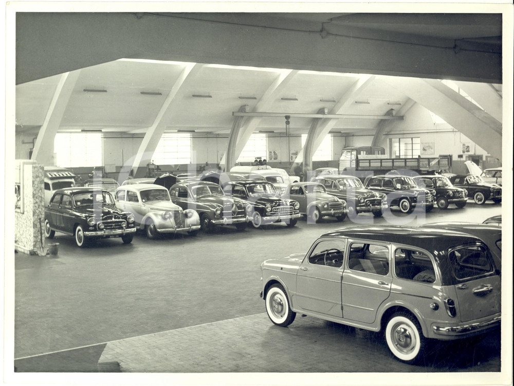 1955 ca NOVARA Concessionaria FIAT SIVAMA - Il parco auto *Foto VINTAGE 24x18