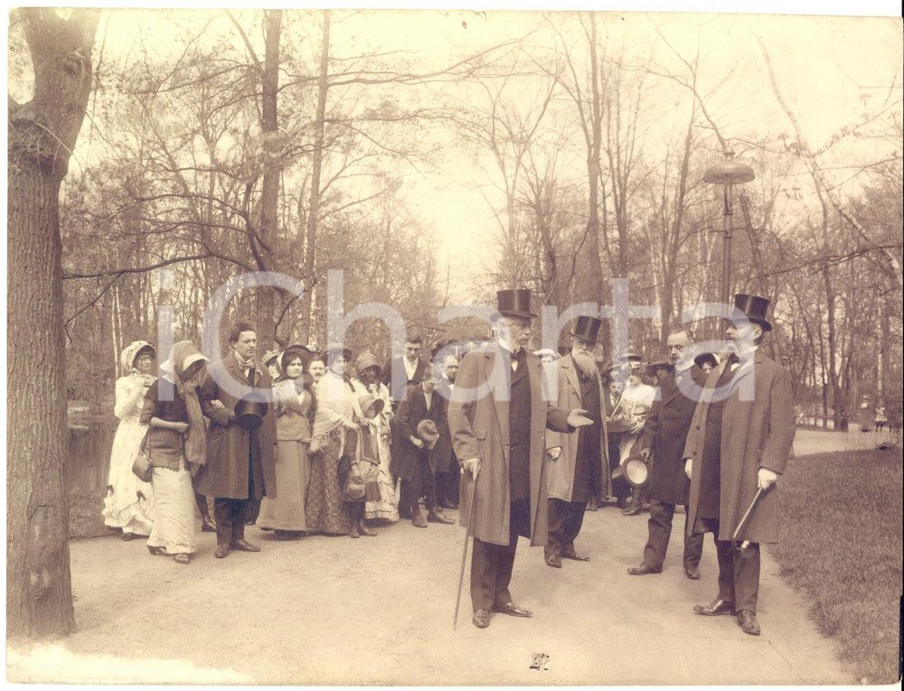 Fotografia d epoca originale 1910 ca ITALIA Rievocazione storica Guerra francoprussiana  Foto RARA 23x17 1