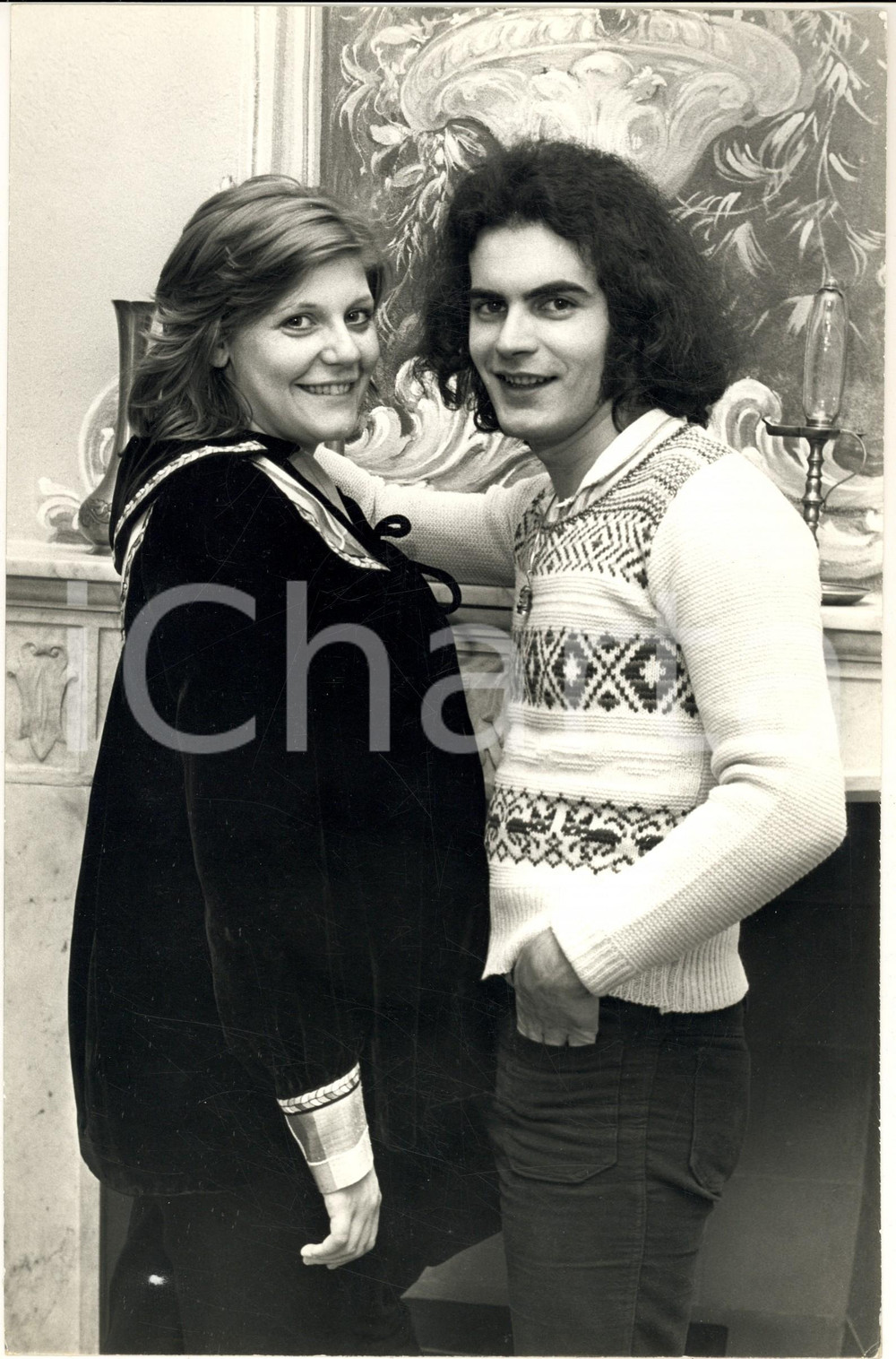 1975 ca COSTUME Ritratto del cantante DONATELLO con la moglie incinta (7) *Foto 