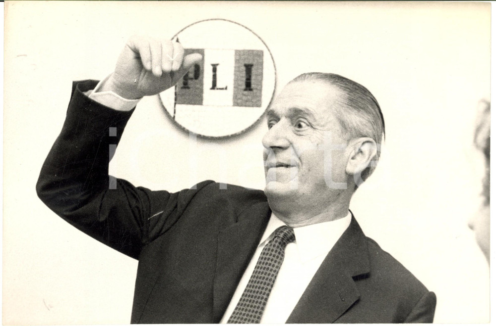 1970 ca POLITICA PLI Ritratto Vittorio BADINI CONFALONIERI (1) Foto 30x20 cm