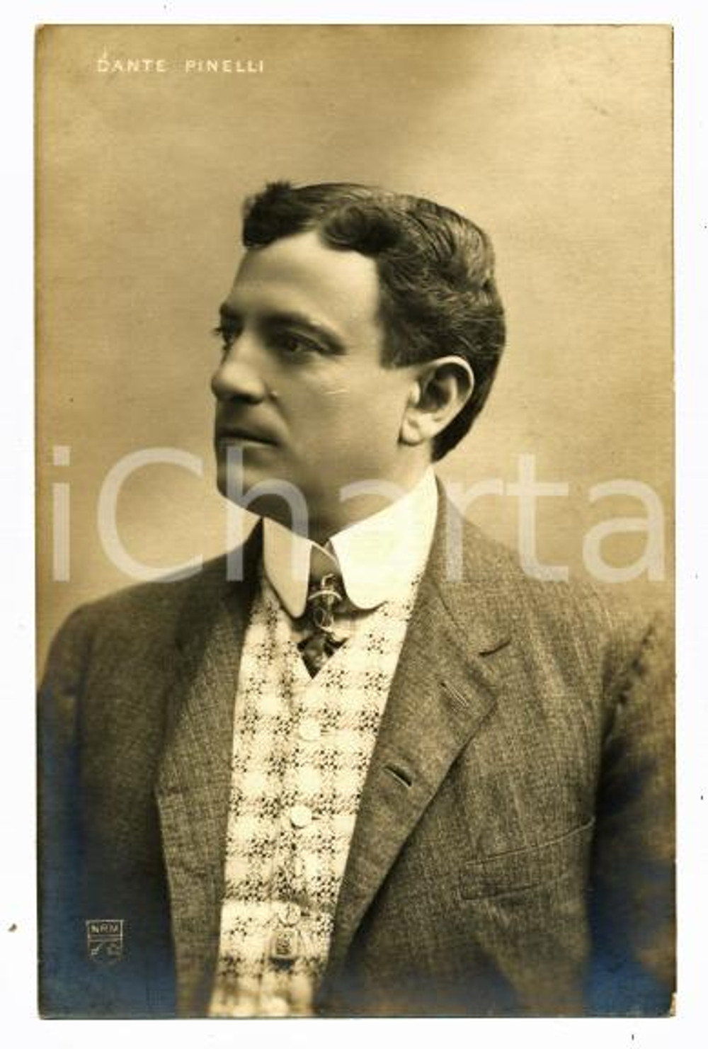 1910 ca TEATRO Dante PINELLI Ritratto dell'attore *Cartolina FP NV