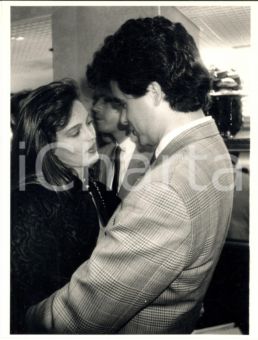 1990 ca COSTUME USA Ritratto di Marla HANSON con Jay McINERNEY *Foto 21x28 cm