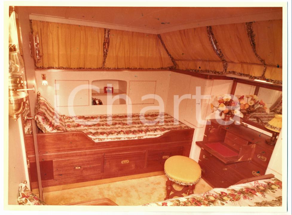 Fotografia d epoca originale 1964 GENOVA SALONE NAUTICO Cantieri navali Chiavari  Yacht PARAGGINA Camera 2 1