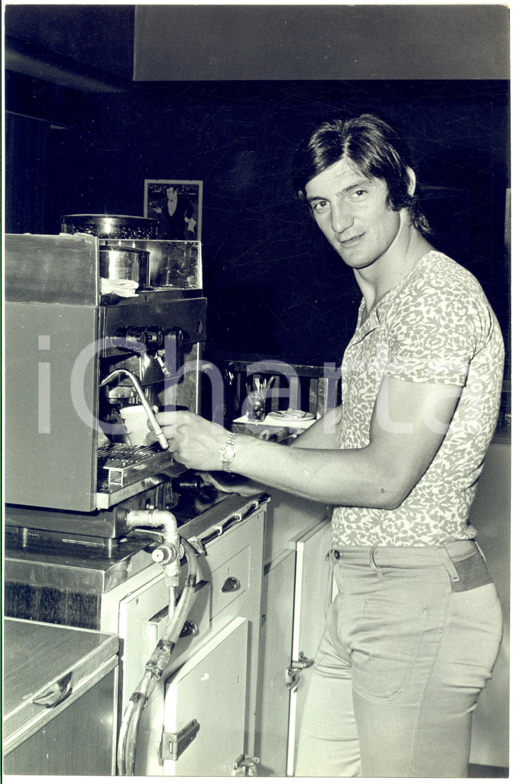 1970 ca COSTUME ITALIA Calciatore Alessandro VITALI in vacanza - Foto 20x30