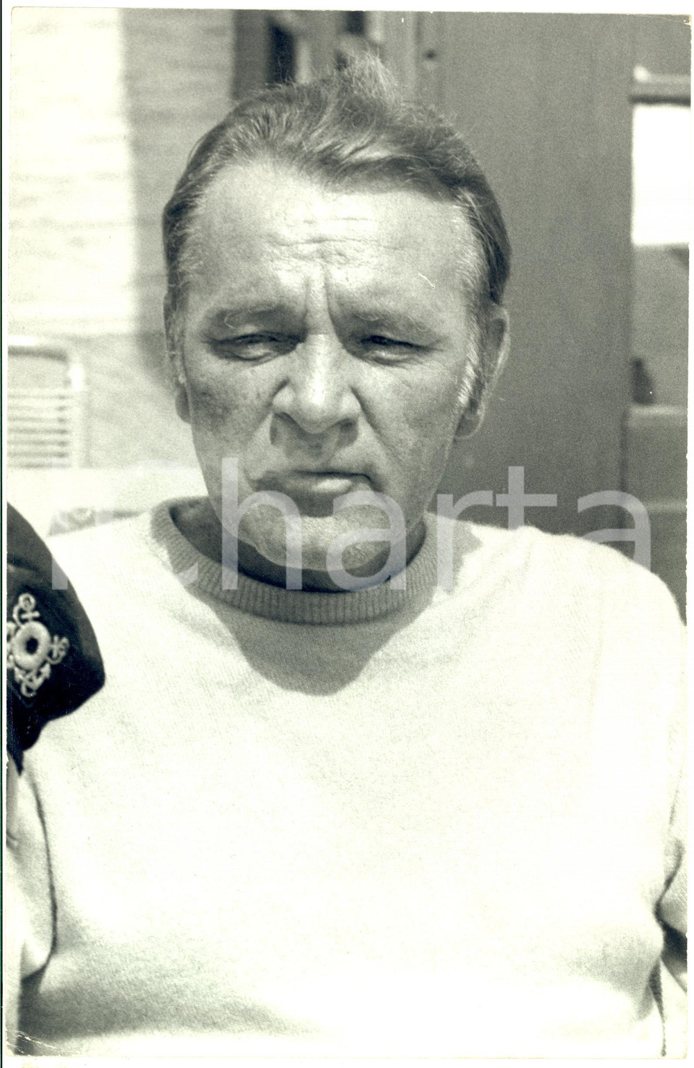 1975 ca SVIZZERA Ritratto di Richard BURTON in vacanza - Fotografia 20x30 cm