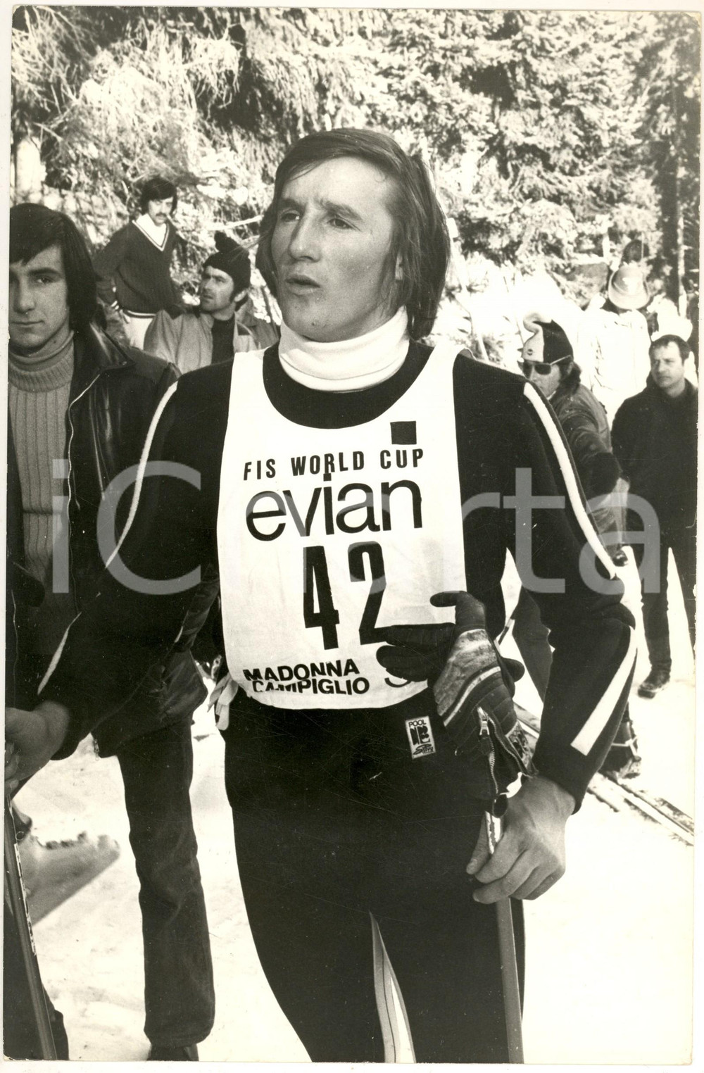 1972 COPPA DEL MONDO SCI MADONNA DI CAMPIGLIO Piero GROS vincitore - Foto 20x30