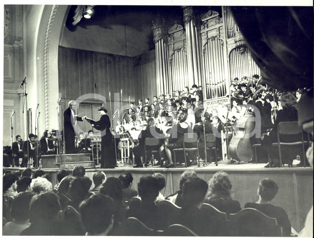 Fotografia d epoca originale 1991 MOSCOW Conservatory  Concert with Helmuth RILLING conductor  Photo 1