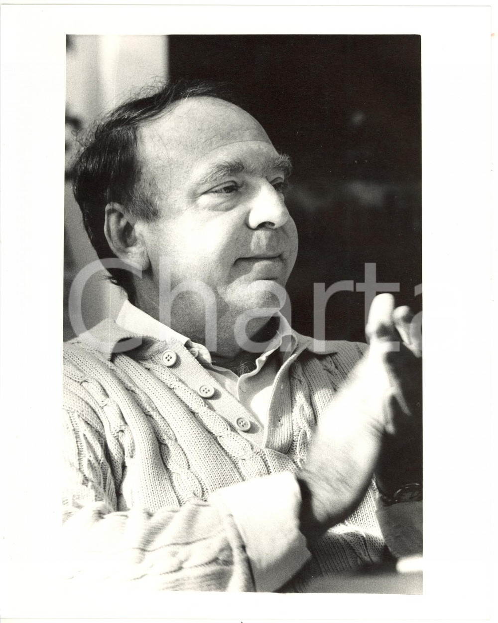 1990 ca MILANO Ritratto dello scrittore Alberto BEVILACQUA *Foto 20x25 cm