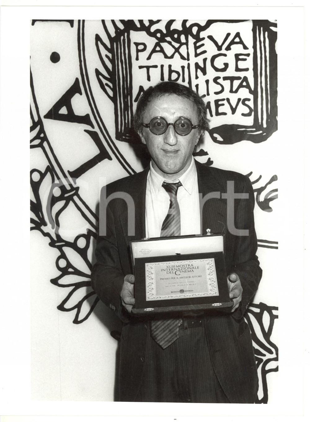 1986 VENEZIA - MOSTRA DEL CINEMA Premio Miglior Attore a Carlo DELLE PIANE *Foto