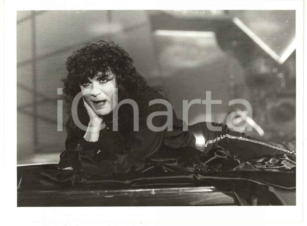 1985 ca COSTUME Ritratto del cantautore Renato ZERO *Foto VINTAGE 24x18 cm