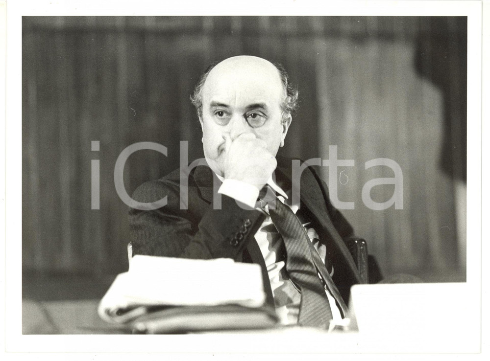 1985 MILANO - DC Convegno con Ciriaco DE MITA - Fotografia VINTAGE 24x18 cm