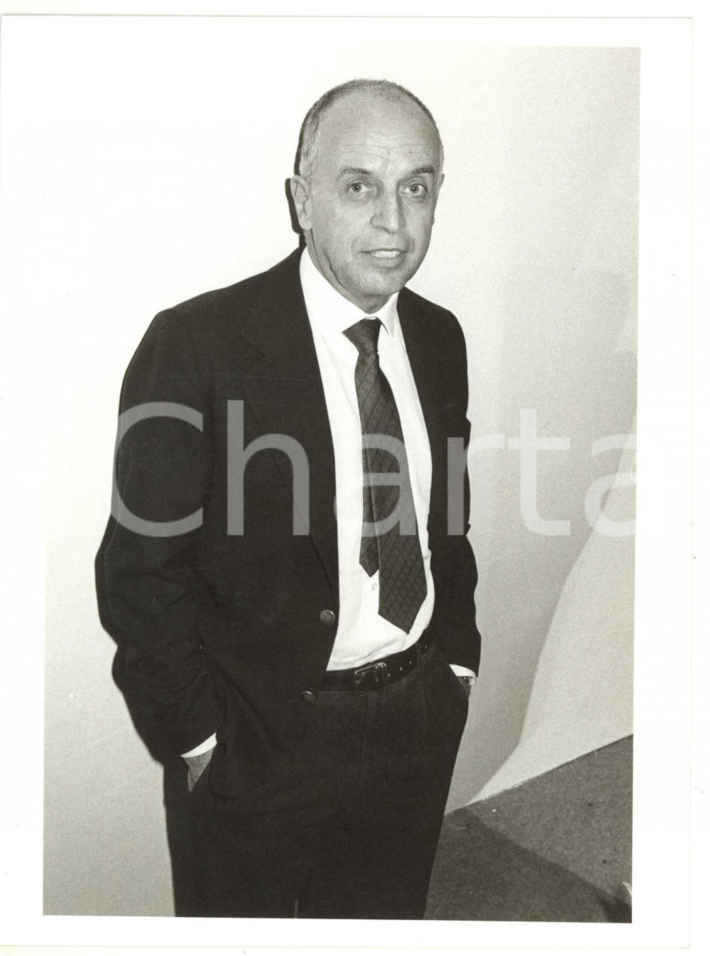  1985 ca MILANO - CONFINDUSTRIA Ritratto Mario SCHIMBERNI *Foto VINTAGE 18x24 cm 