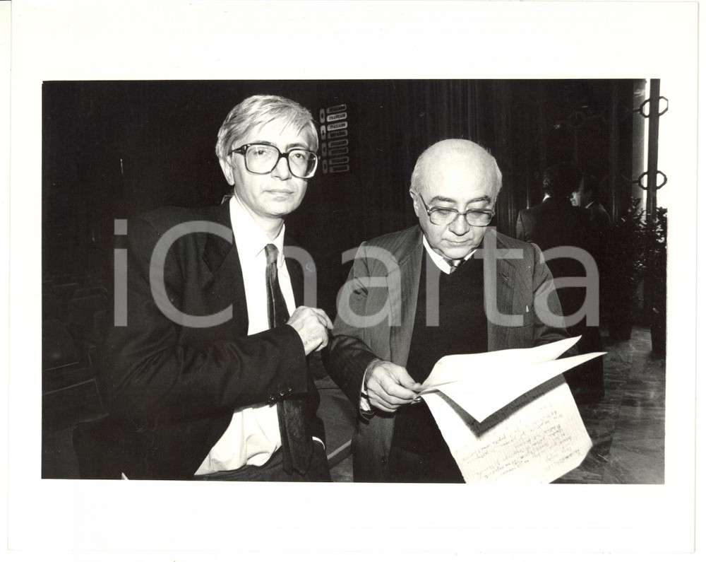 1988 ROMA Fabio PISTELLA con Emilio MASSA - Foto VINTAGE 25x20 cm