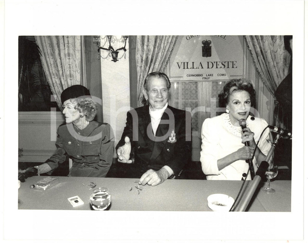  1988 CERNOBBIO Villa d'Este - Bette DAVIS - Joseph COTTEN - Olivia DE HAVILLAND 