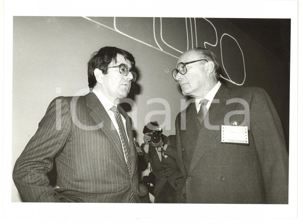 1984 CONFINDUSTRIA Incontro sul futuro - Walter MANDELLI e Vittorio MERLONI FOTO