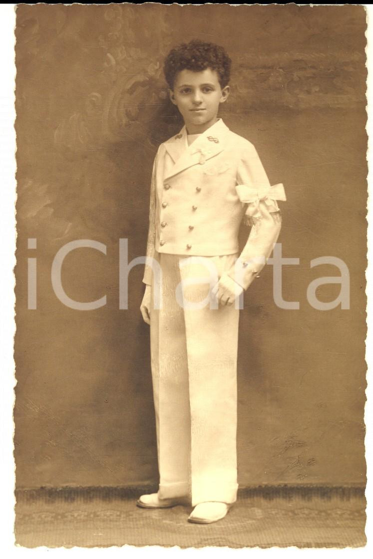 1934 BRESCIA Angelo LAZZARONI nel giorno della Prima Comunione - Foto RINALDI