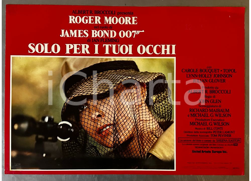 1981 JAMES BOND 007: SOLO PER I TUOI OCCHI Carole BOUQUET John GLEN Lobby card