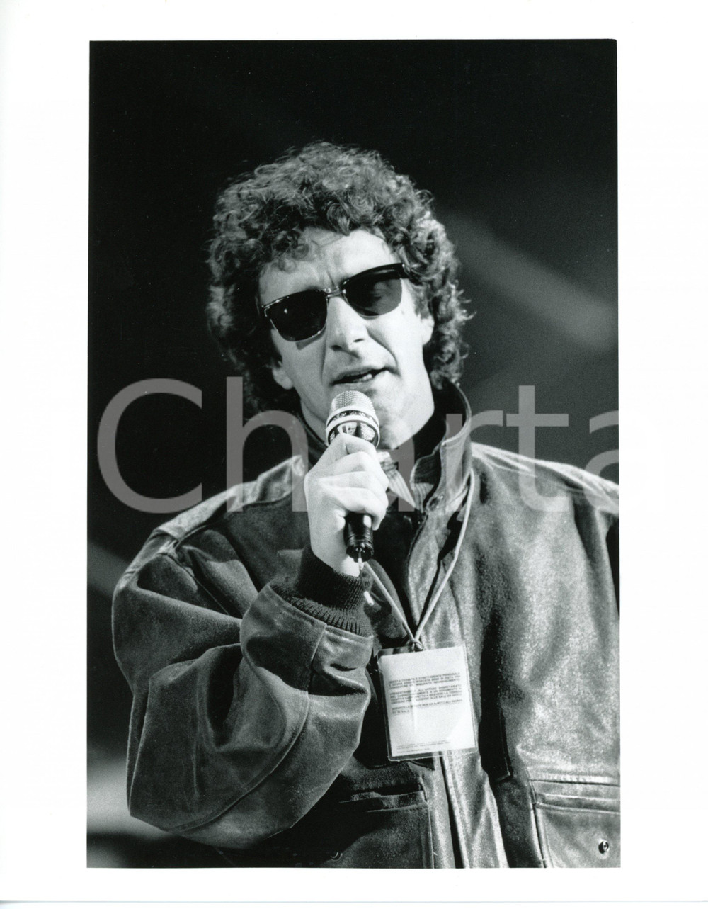 1988 FESTIVAL DI SANREMO Francesco NUTI canta "SarÃ  per te" sul palco (1) Foto Fotografia di agenzia. CONDIZIONI: GFORMATO: 20x25 cm  originale e autentica 1
