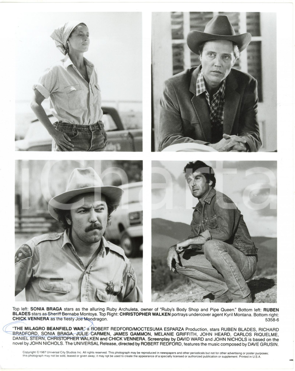 1988 CINEMA "The Milagro Beanfield War" Sonia BRAGA Ruben BLADES *Foto (3)