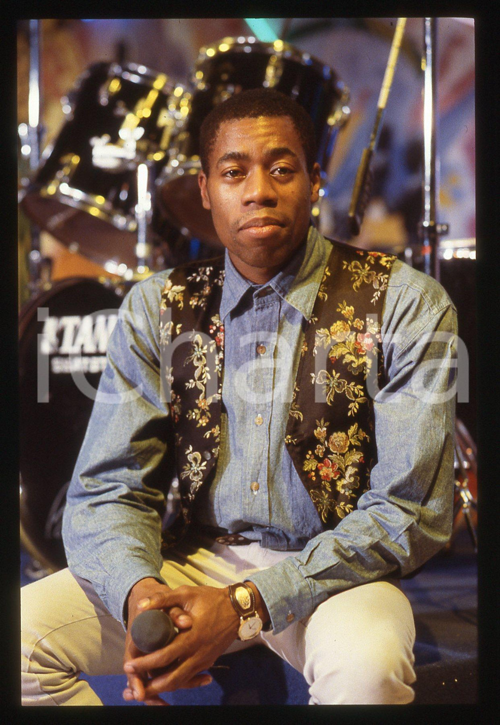 35mm vintage slide* 1988 DISCORING RAI 1 ROACHFORD Ritratto Andrew ROACHFORD 35