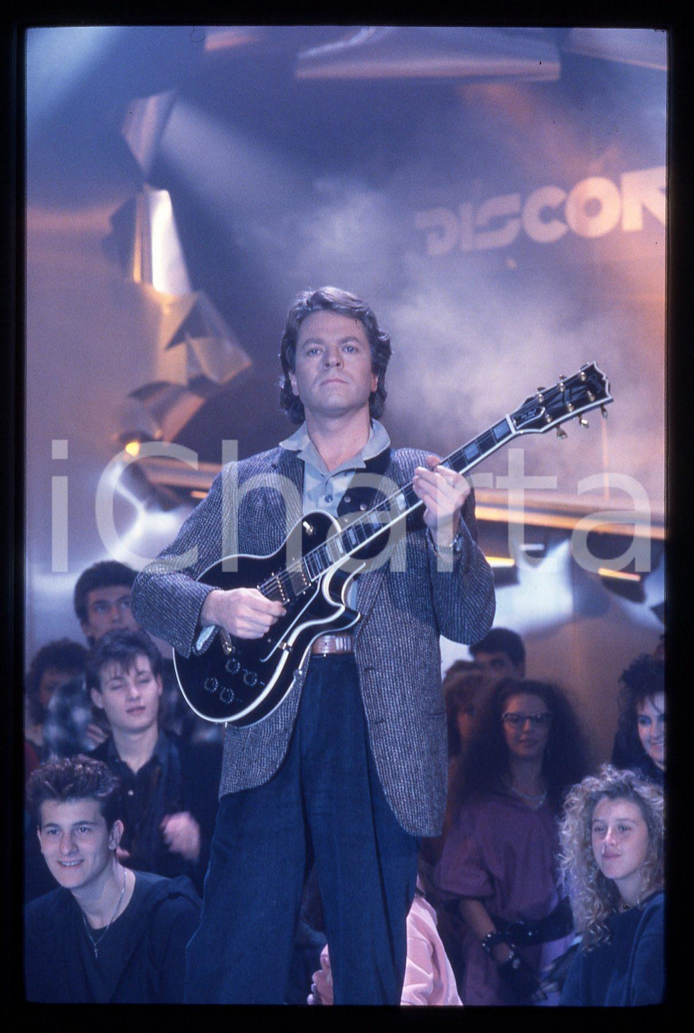 35mm vintage slide* 1982 RAI 1 DISCORING Robert PALMER Ritratto del cantante 11