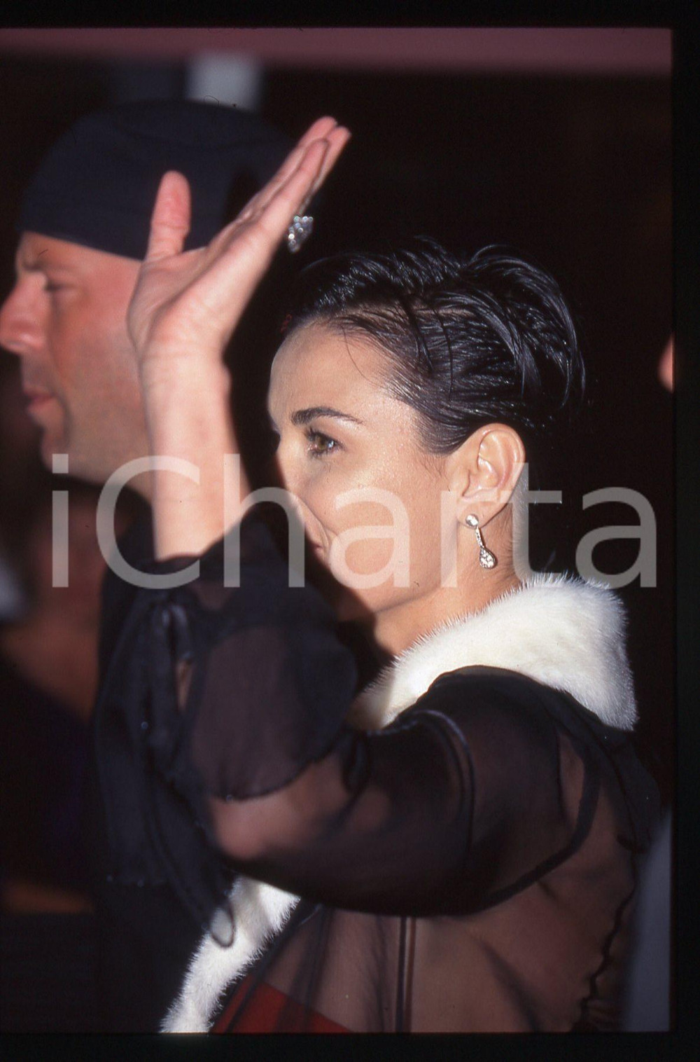 35mm vintage slide* 1997 CANNES Demi MOORE Bruce WILLIS al Planet Hollywood (3)