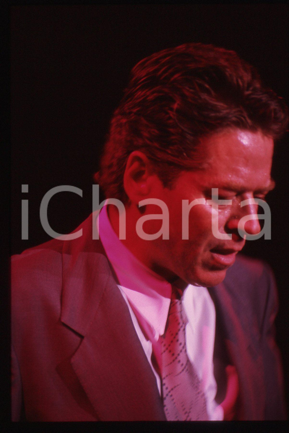 35mm vintage slide* 1990ca MUSICA Robert PALMER Ritratto del cantante (73)