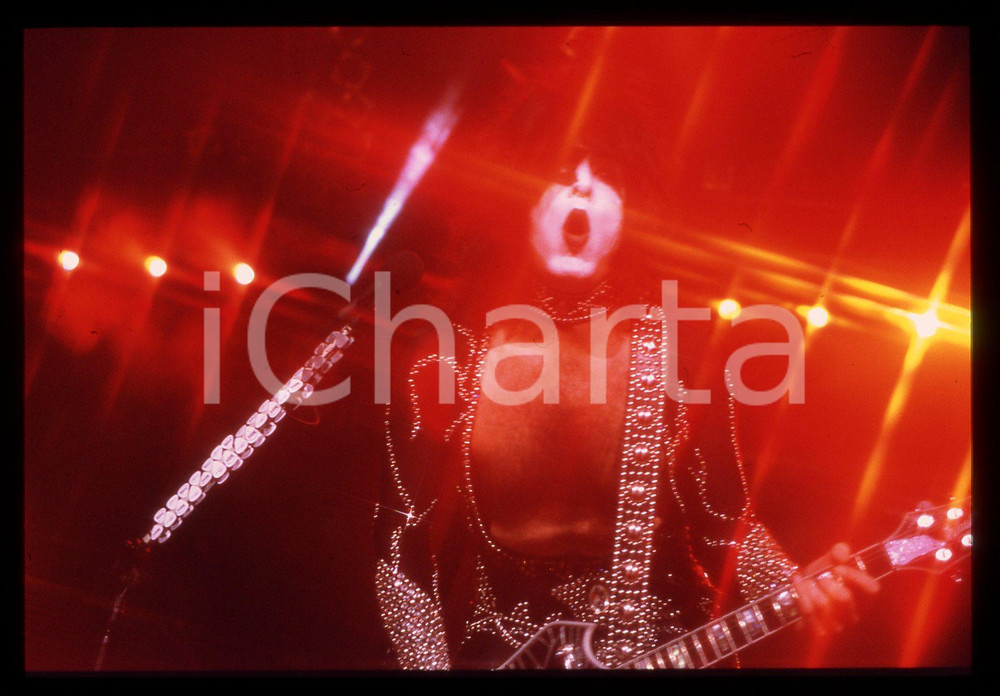 35mm vintage slide* 1999 FORUM DI ASSAGO Paul STANLEY dei KISS in concerto (8)