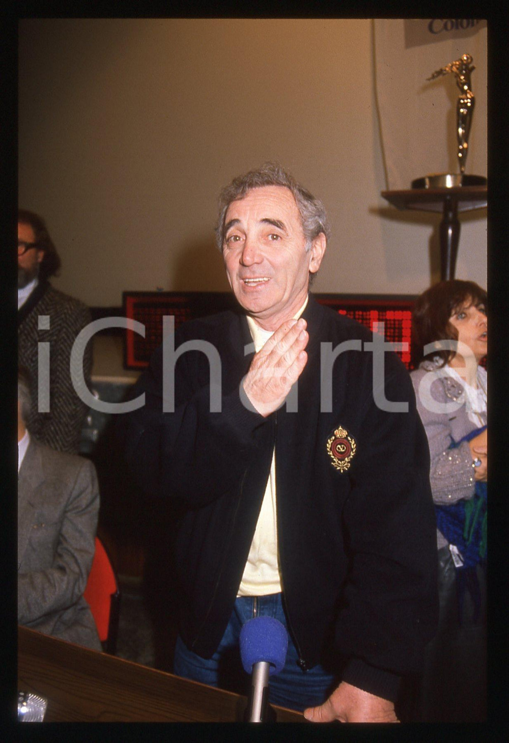 35mm vintage slide* 1989 FESTIVAL DI SANREMO Charles AZNAVOUR Ritratto (5)