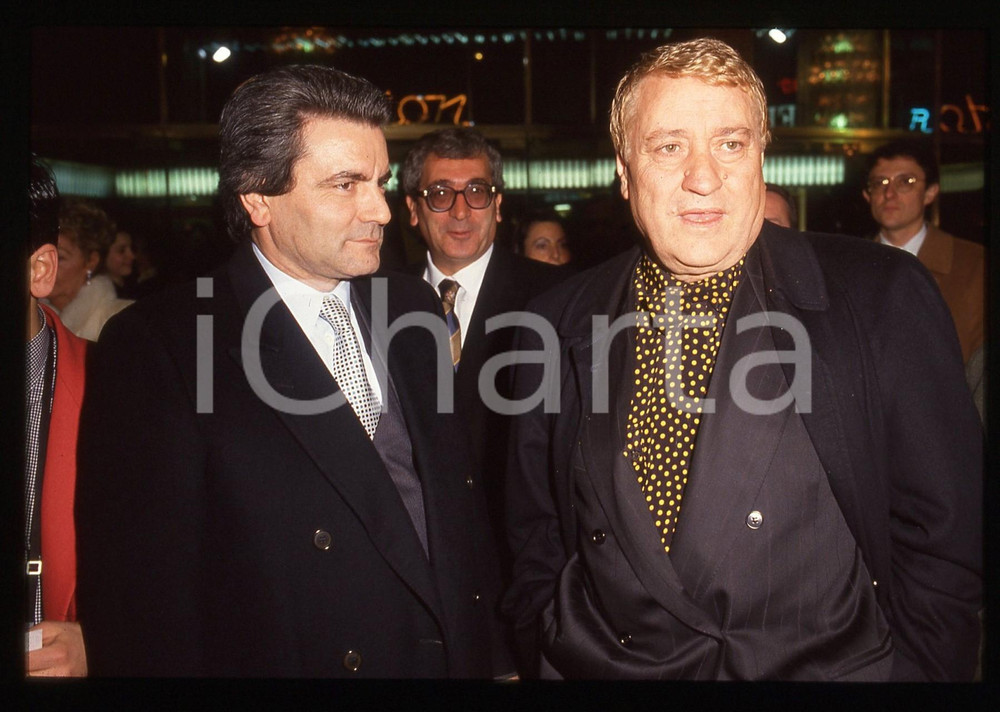 35mm vintage slide* 1990ca SANREMO Mario MEROLA Franco CATULLÈ Teatro Ariston 2