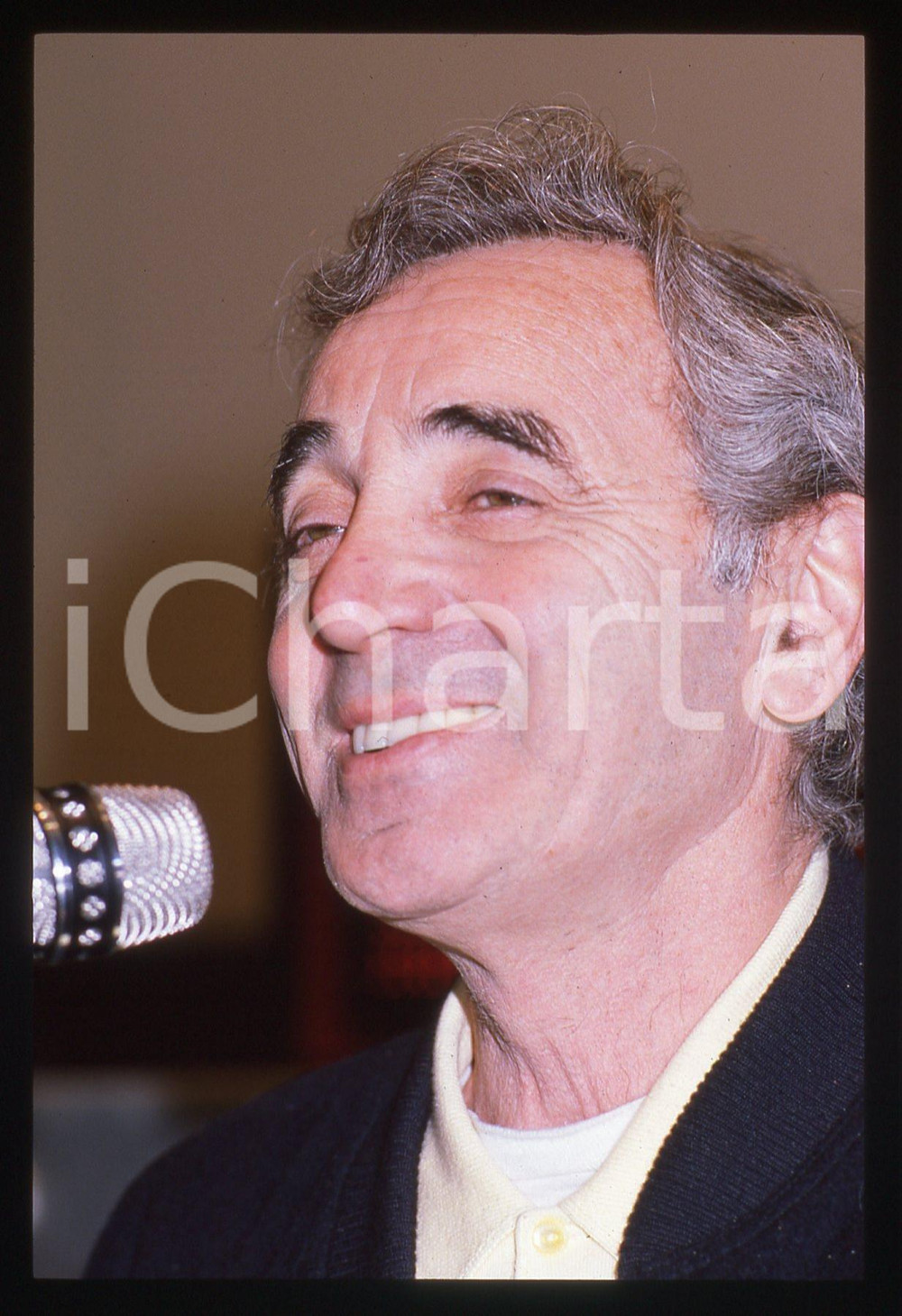 35mm vintage slide* 1989 FESTIVAL DI SANREMO Charles AZNAVOUR Ritratto (6)