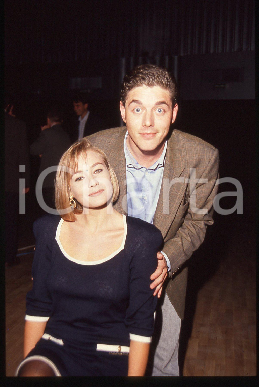 35mm vintage slide* 1991 MILANO RAI Paolo DINI Francesca CALLIGARO Ritratto (4)