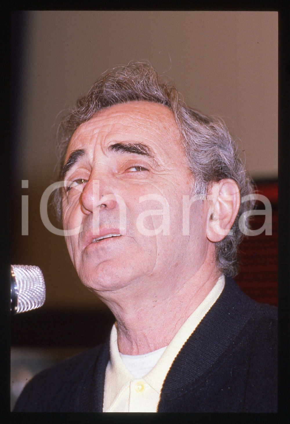 35mm vintage slide* 1989 FESTIVAL DI SANREMO Charles AZNAVOUR Ritratto (3)