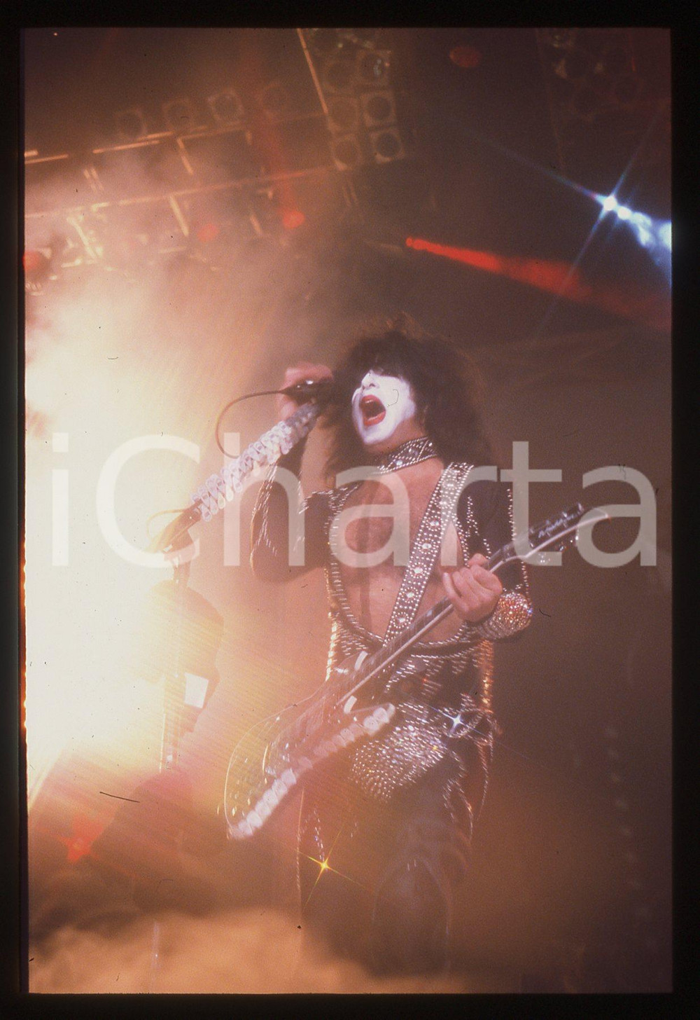 35mm vintage slide* 1999 FORUM DI ASSAGO Paul STANLEY dei KISS in concerto (7)