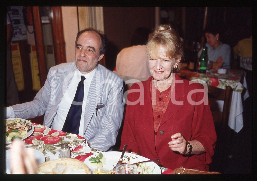 35mm vintage slide* 1995ca ROMA Manuel DE SICA al ristorante Il Melarancio (4)