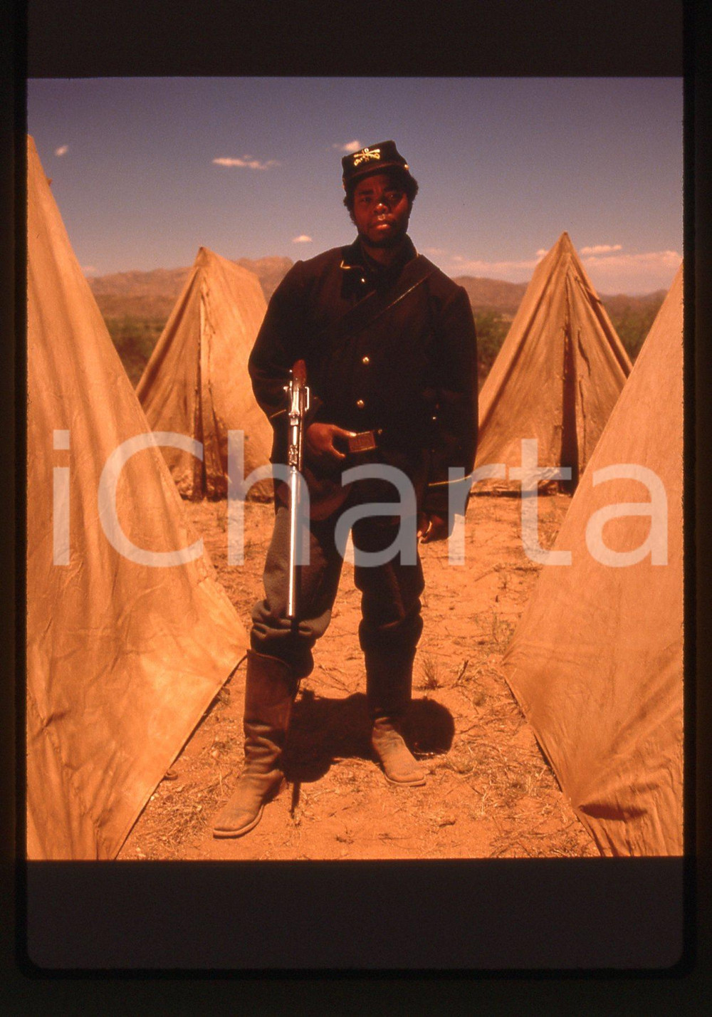 35mm vintage slide* 1997 BUFFALO SOLDIERS Gabriel CASSEUS Scena del film (1)