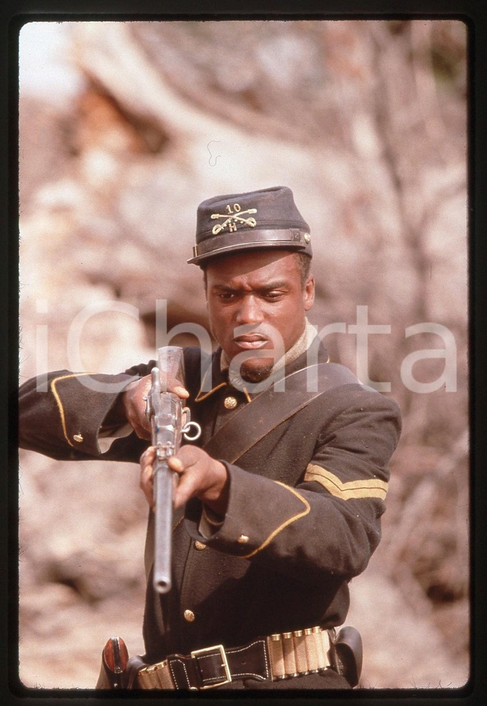 35mm vintage slide* 1997 BUFFALO SOLDIERS LaMont BENTLEY Scena del film (1)