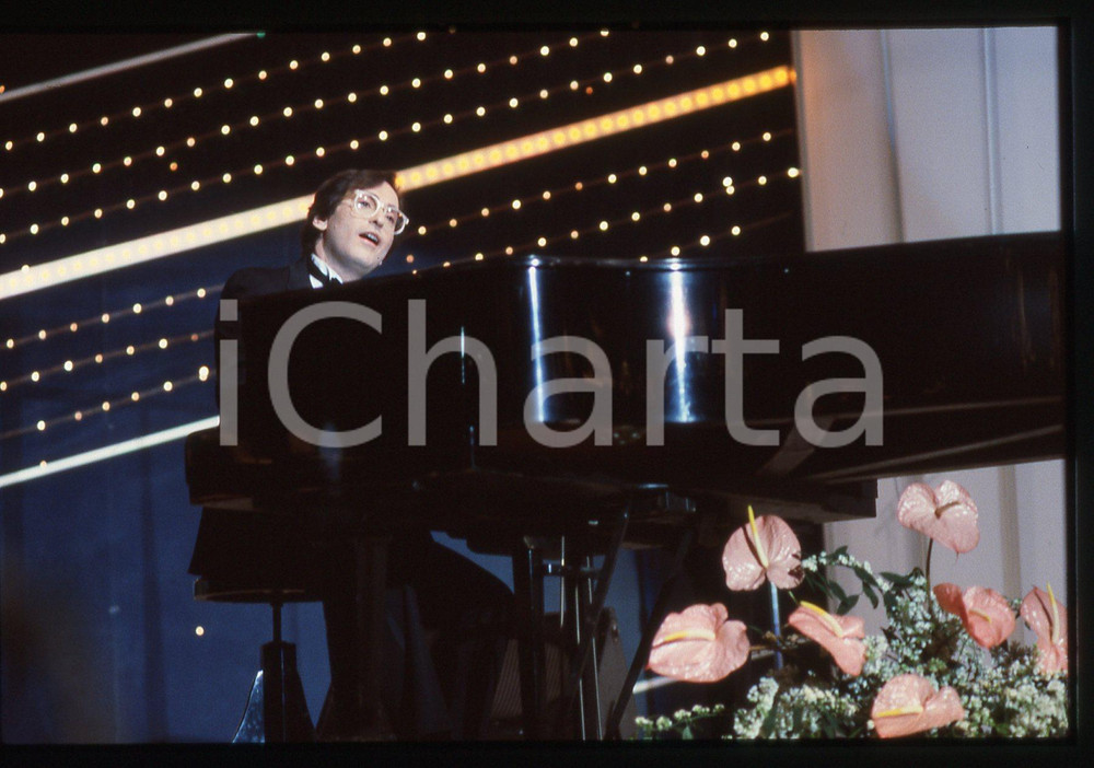 35mm vintage slide* 1984 SANREMO Stephen SCHLAKS ospite al Festival (3)