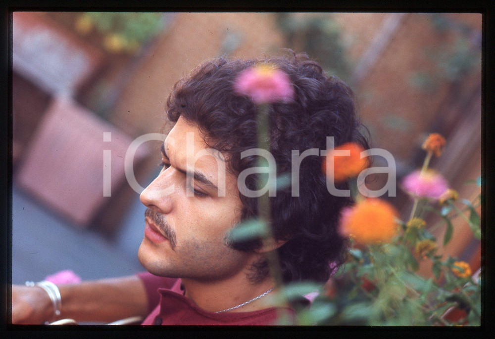 35mm vintage slide* 1980ca ITALIA COSTUME Tito SCHIPA JR Ritratto cantautore 2