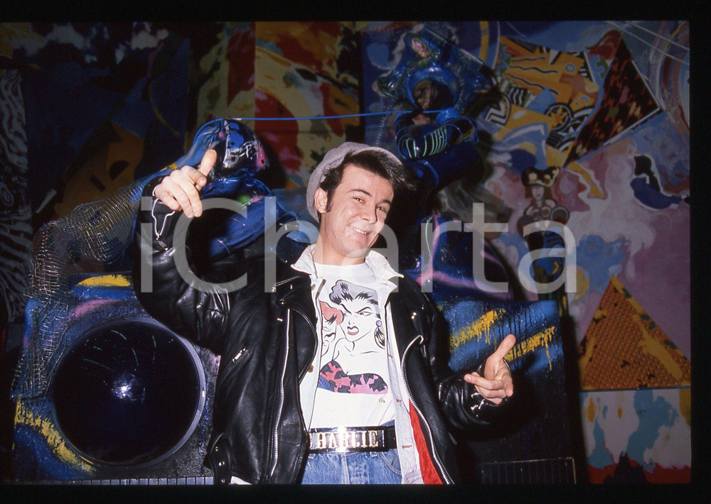 35mm vintage slide* 1988 RAI 1 DISCORING Charlie MARCHINO "CHARLIE" Ritratto (2)