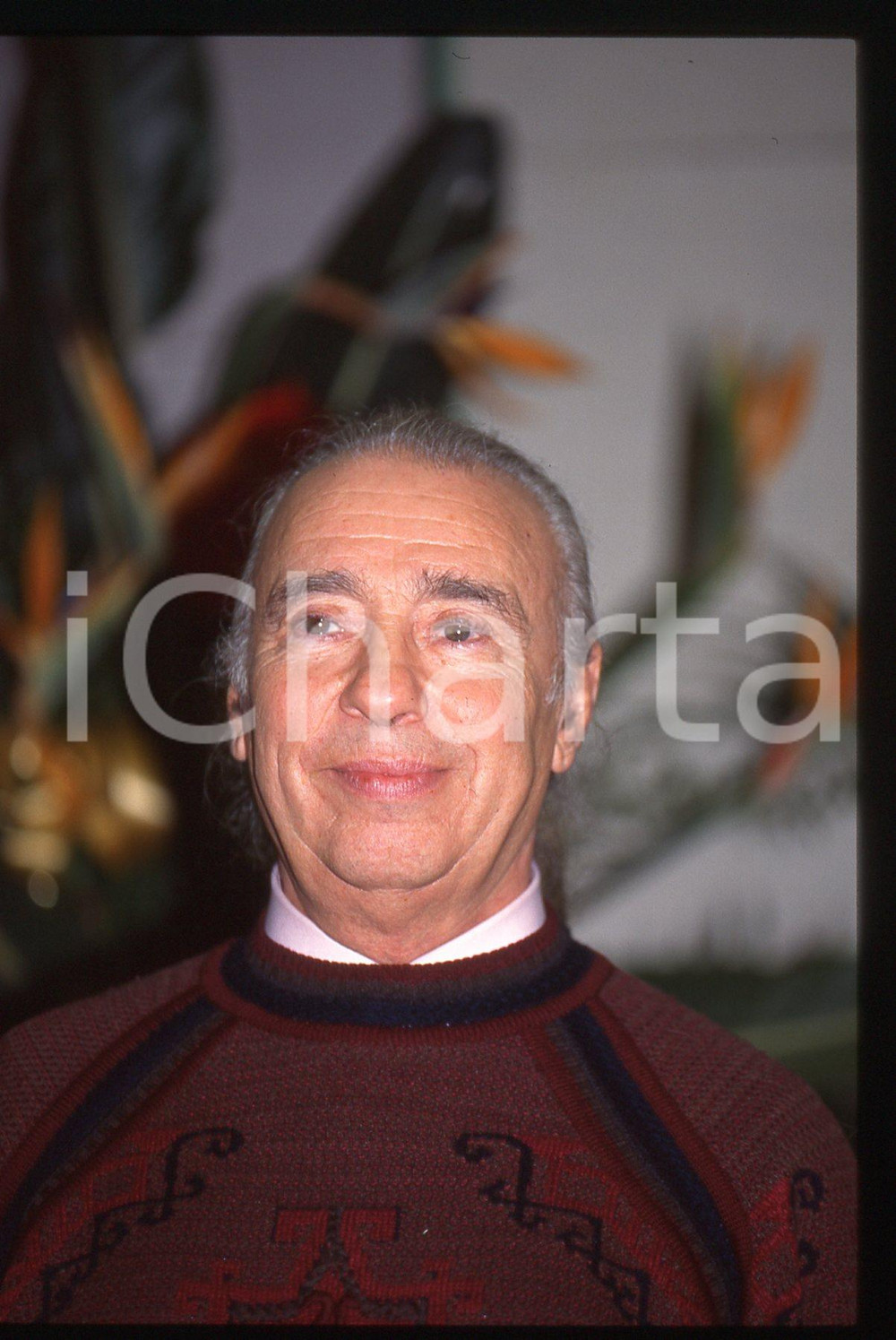Fotografia d epoca originale 35mm vintage slide 1996 SANREMO Umberto BINDI Ritratto del cantante 3 1
